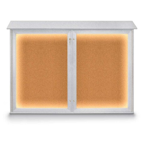 United Visual Products Open Faced Traditional Corkboard, 72x48" UV646A-GOLD-CLOUD